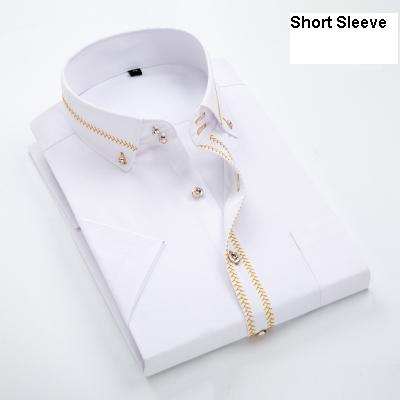 Image of 2017 Spring/Autumn Men's Slim Fit Long Sleeve Dress Shirt Europe Business Causal Border Shirt High Quality Wedding Grooms Shirts