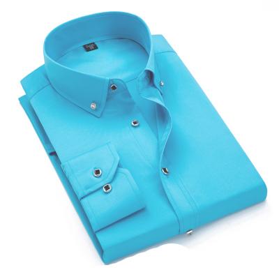 Image of 2017 Spring/Autumn Men's Slim Fit Long Sleeve Dress Shirt Europe Business Causal Border Shirt High Quality Wedding Grooms Shirts